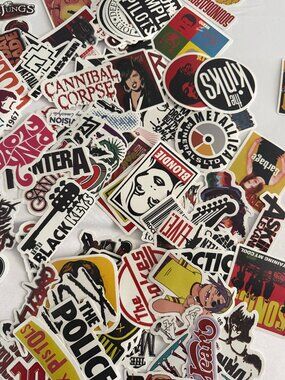203 Pcs Rock Band Stickers Vinyl Decals Laptop Skateboard Waterproof Bulk